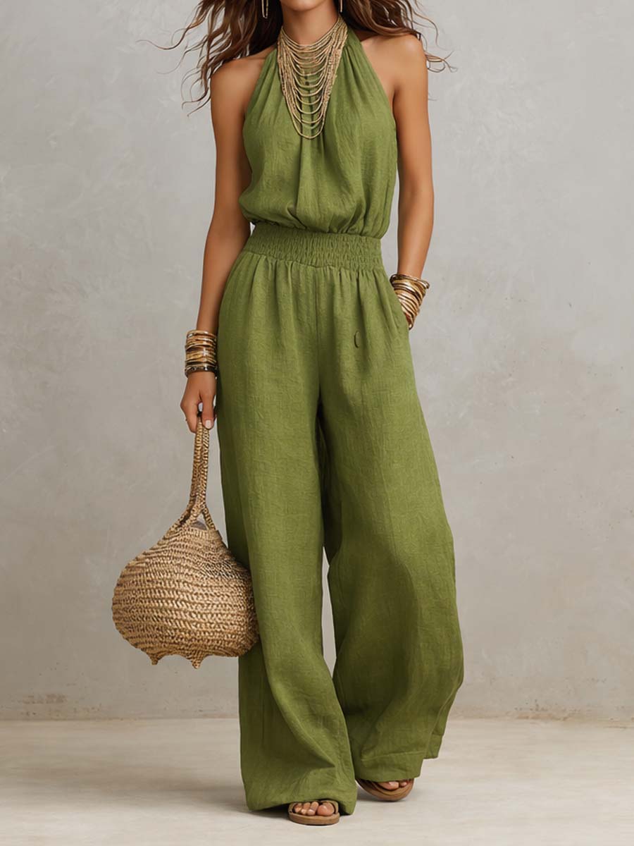 Valeria | Elegant Halter Neck Jumpsuit