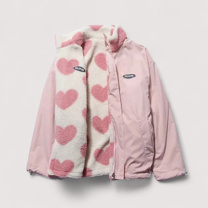 Clara | Reversible Heart Print Jacket