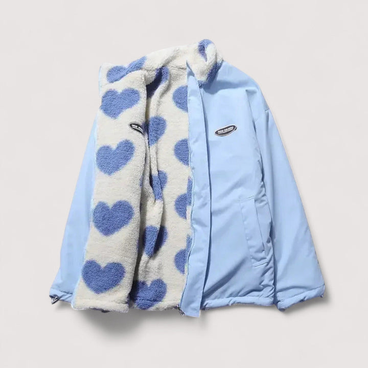 Clara | Reversible Heart Print Jacket