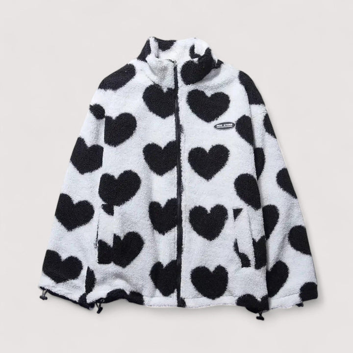Clara | Reversible Heart Print Jacket
