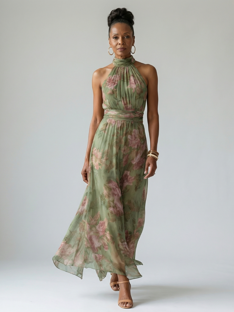 Naomi | Halter Maxi Dress