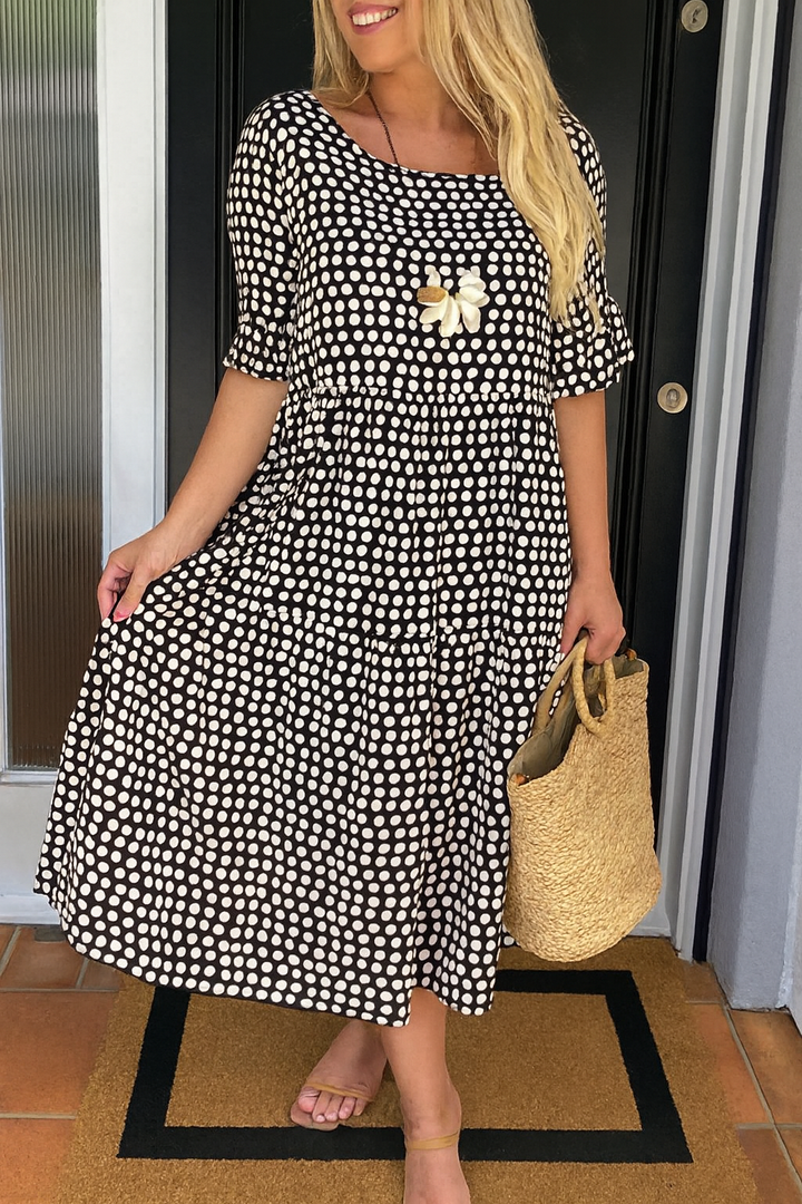 Grace | Short-Sleeve Midi Dress