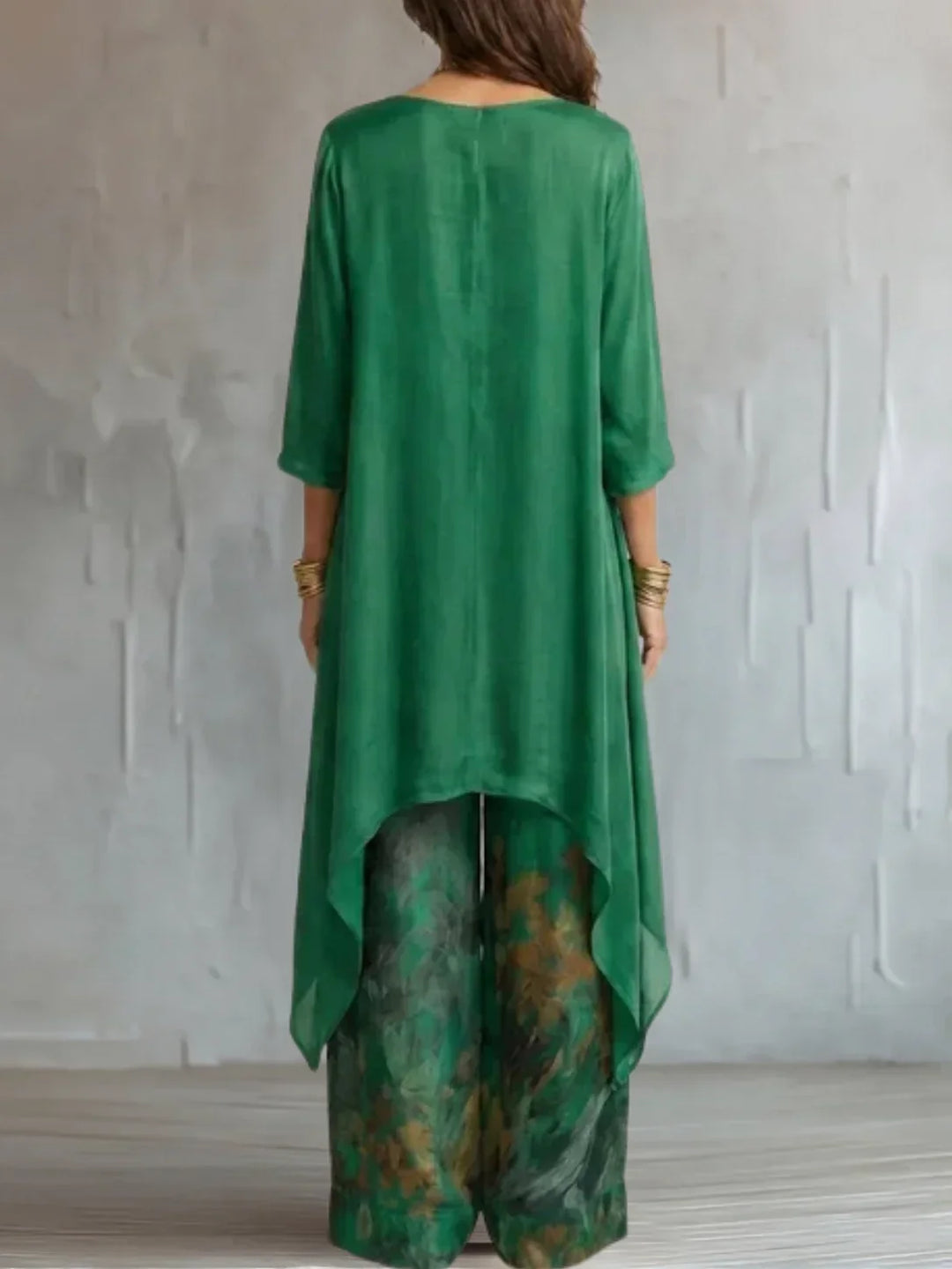 Federica | Asymmetric Floral Two-Piece Set