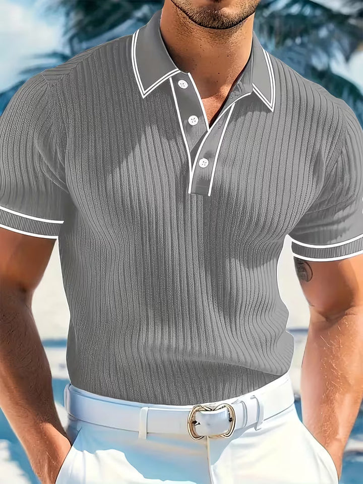 Lucian | Color-Blocked Short Sleeve Polo Shirt