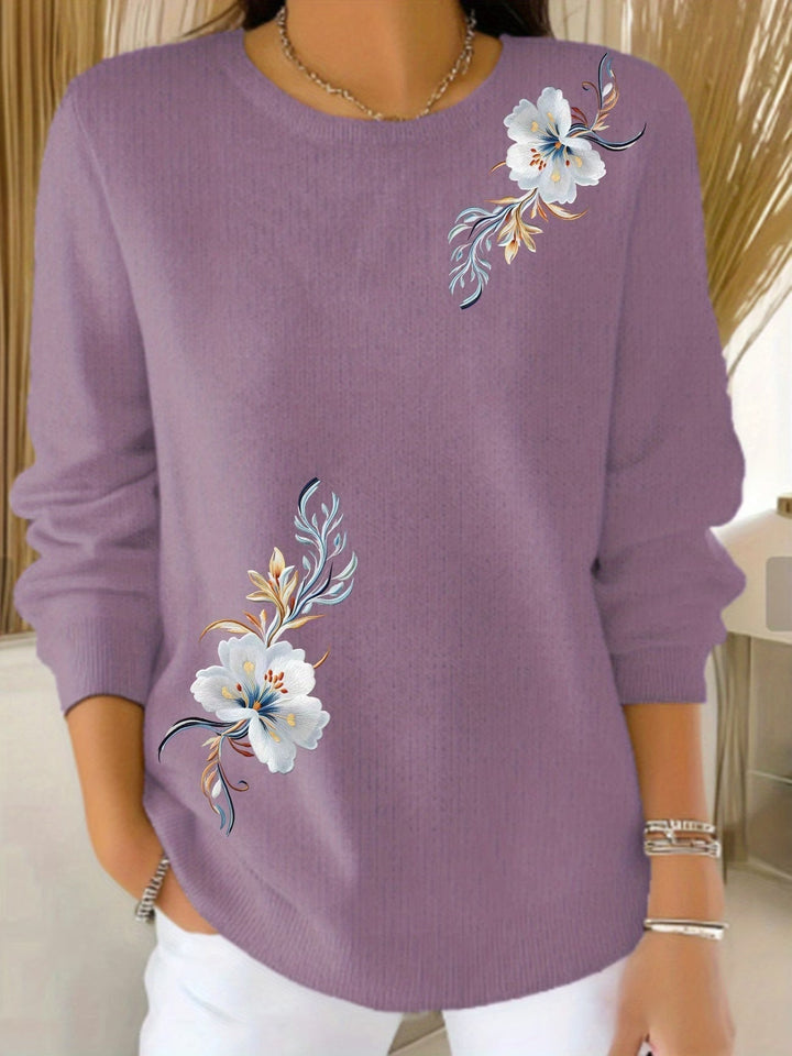 Meyla™ | Floral Long Sleeve Sweater
