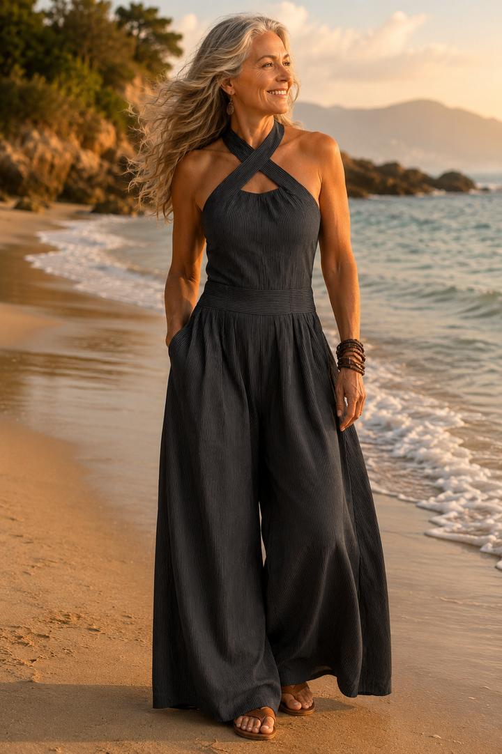 Bianca | Elegant Linen &amp; Cotton Jumpsuit