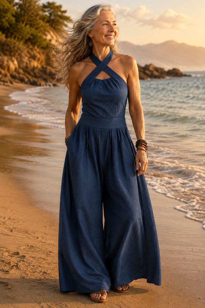 Bianca | Elegant Linen &amp; Cotton Jumpsuit