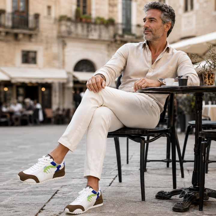 Giuliano | Multicolour Patchwork Suede &amp; Leather Sneakers