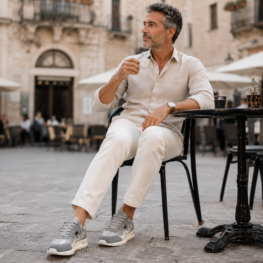 Giuliano | Multicolour Patchwork Suede &amp; Leather Sneakers