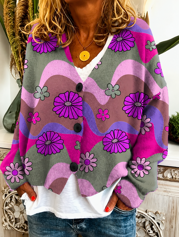 Delilah | Printed Knit Cardigan