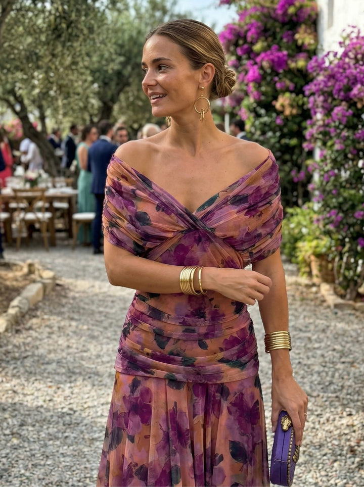 Long Dress with V-Neckline
