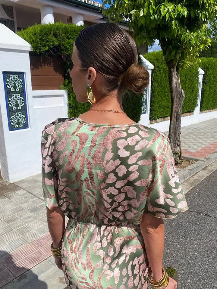 CLARANDRA - COPPER MIDI DRESS
