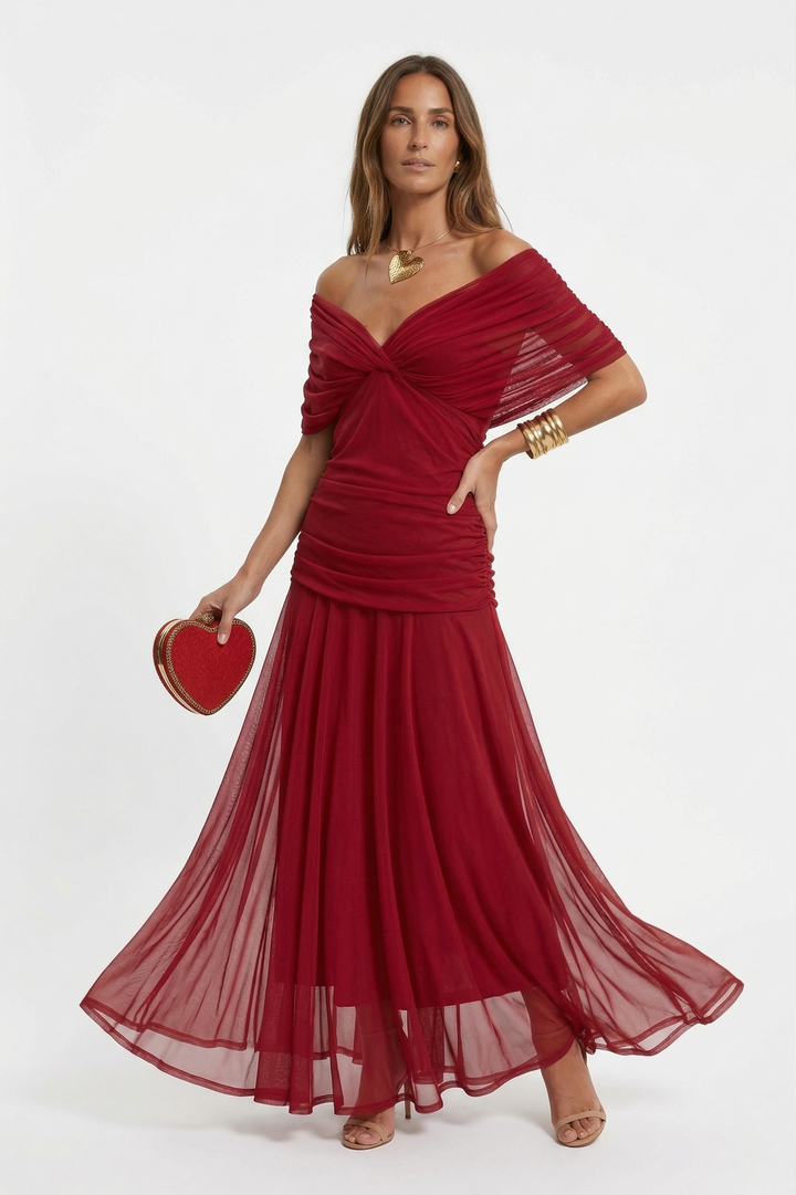 Long Dress with V-Neckline