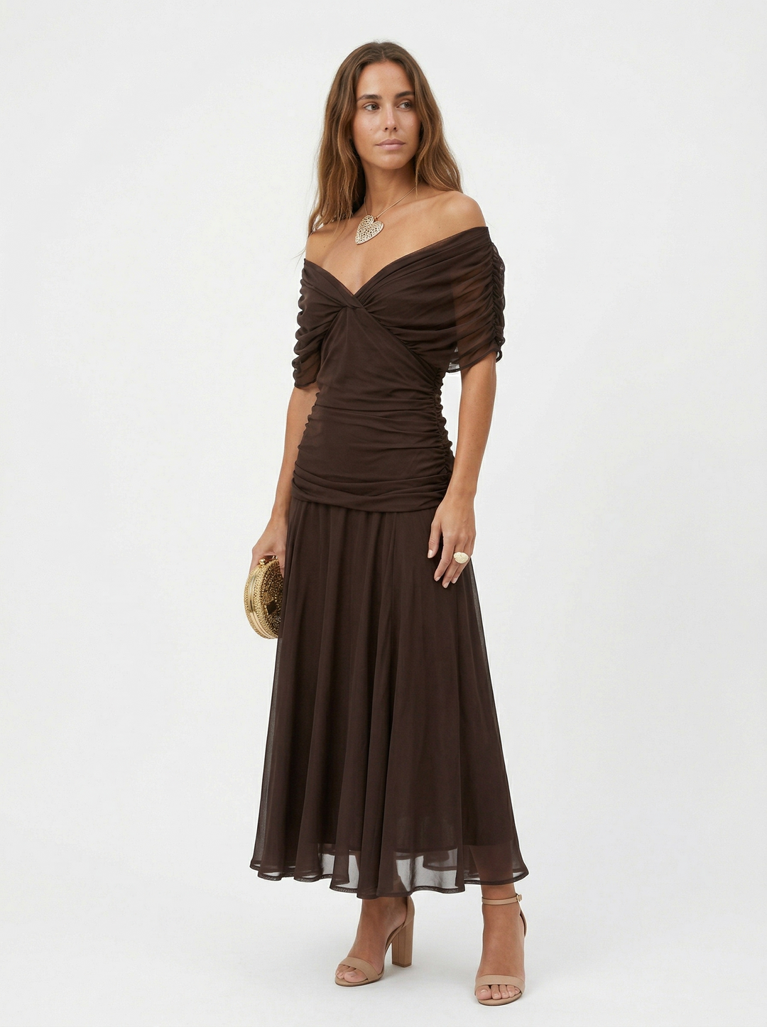 Long Dress with V-Neckline