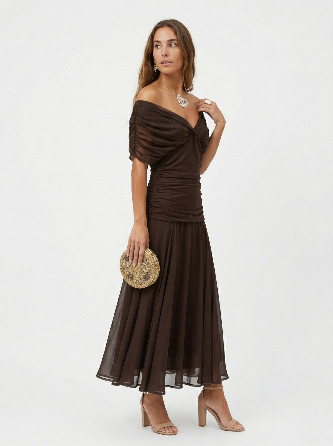 Long Dress with V-Neckline