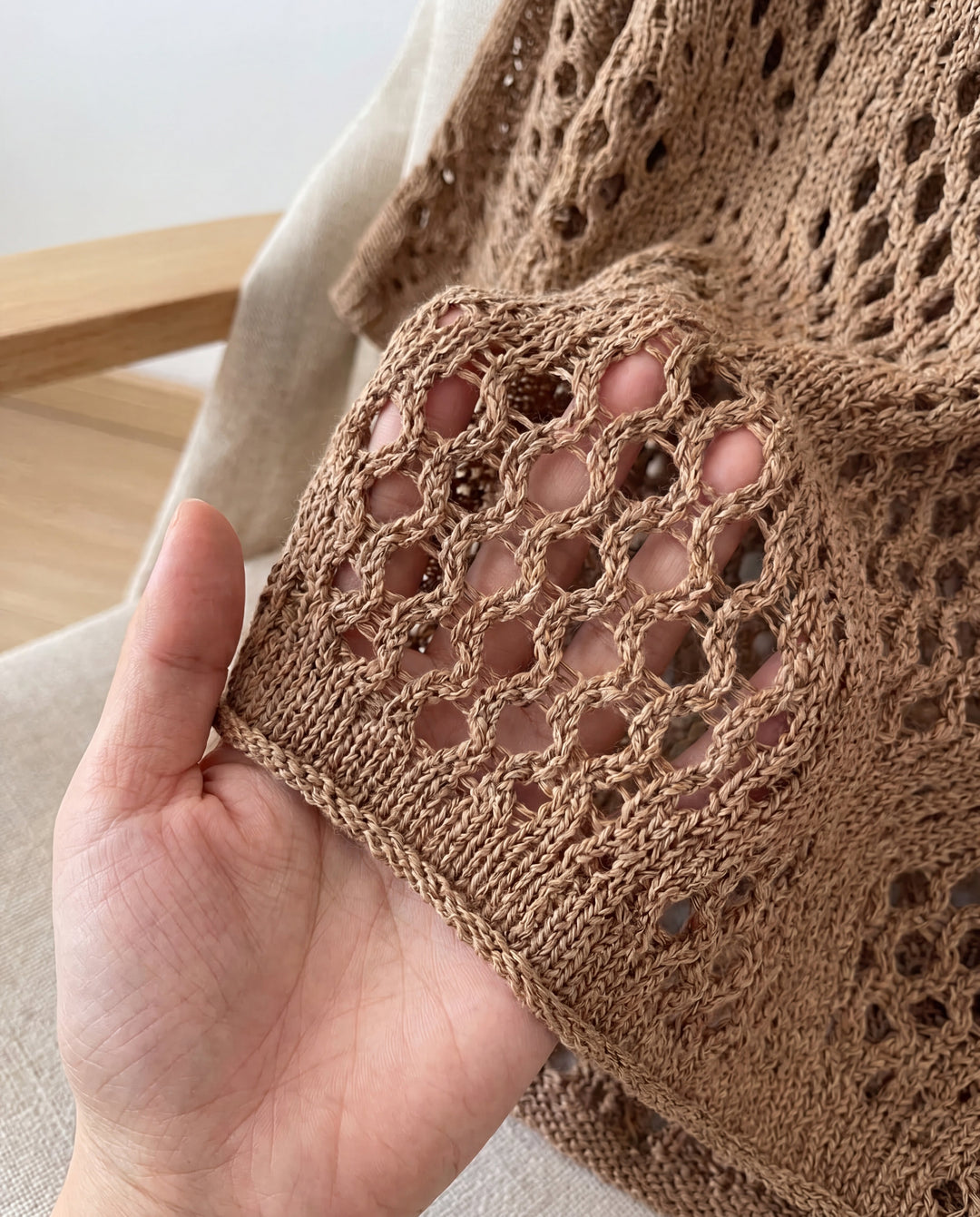 Edith™ | Open-Knit V-Neck Jumper