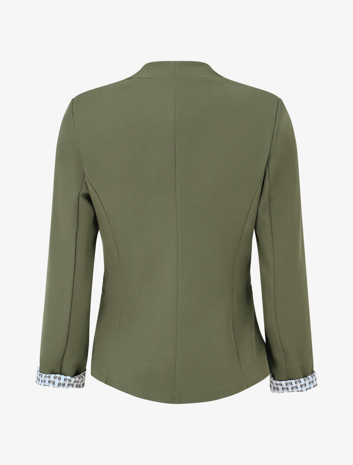 Straight-Cut Blazer with Shoulder Pads