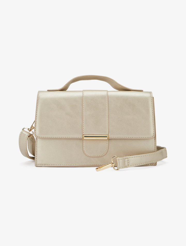 Joni Faux Leather Crossbody Bag - Or