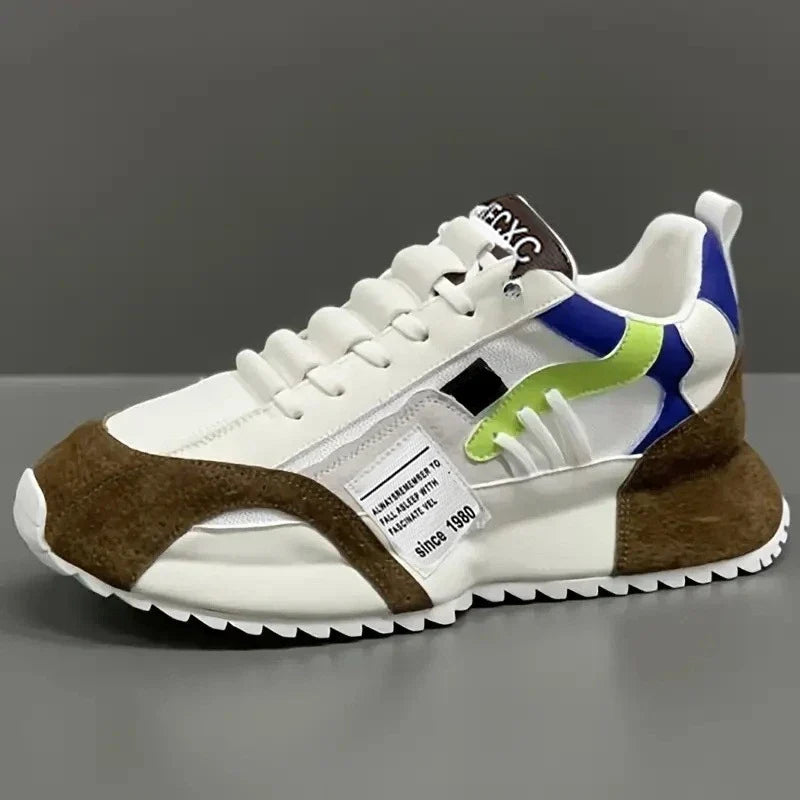 Giuliano | Multicolour Patchwork Suede &amp; Leather Sneakers