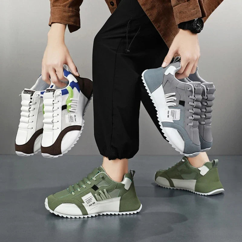 Giuliano | Multicolour Patchwork Suede &amp; Leather Sneakers