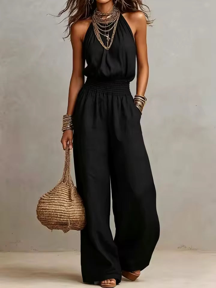 Valeria | Elegant Halter Neck Jumpsuit