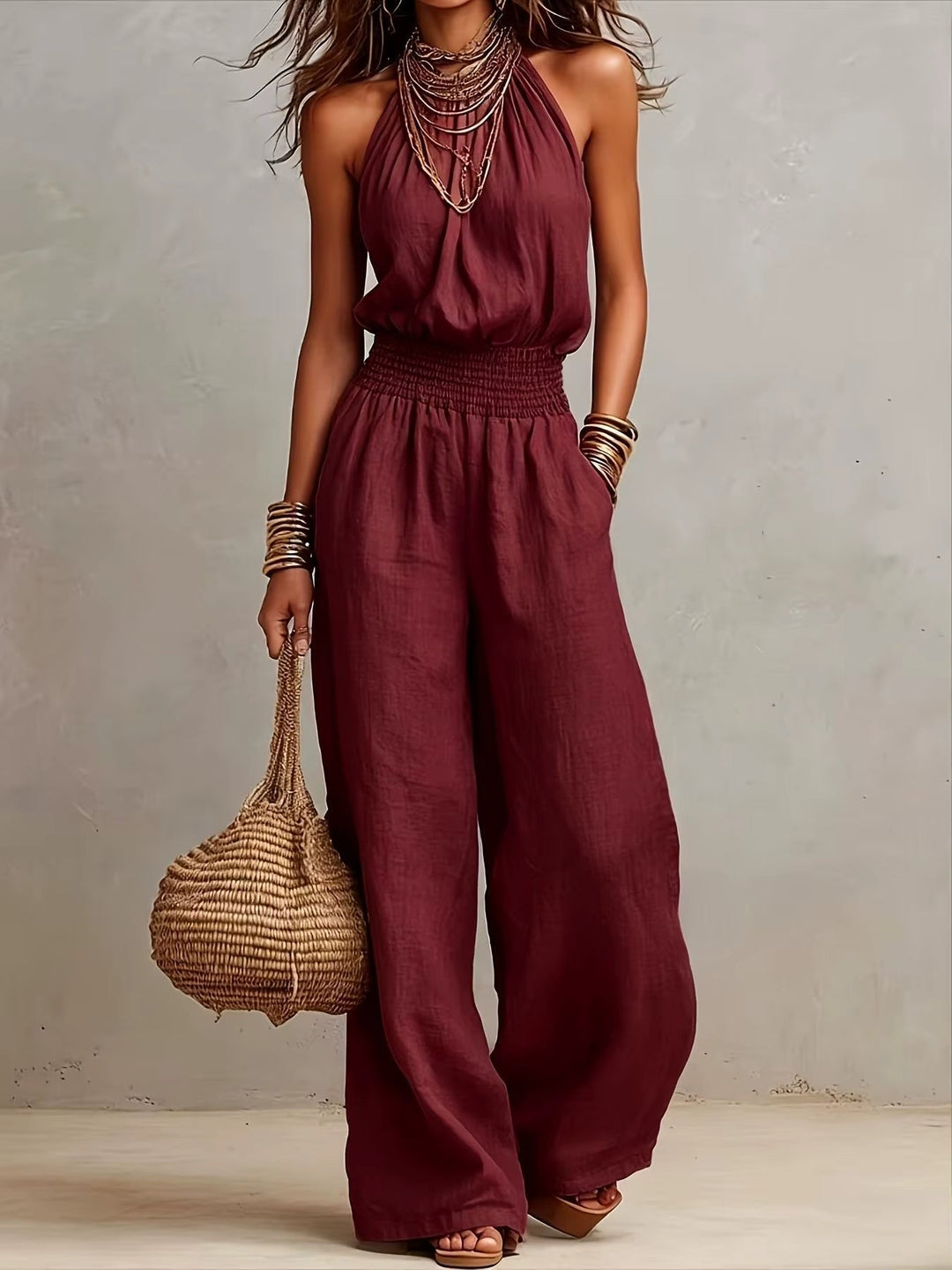 Valeria | Elegant Halter Neck Jumpsuit