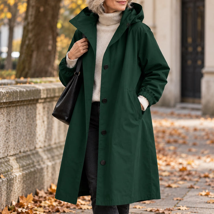 Theodora | Hooded Longline Trench Coat
