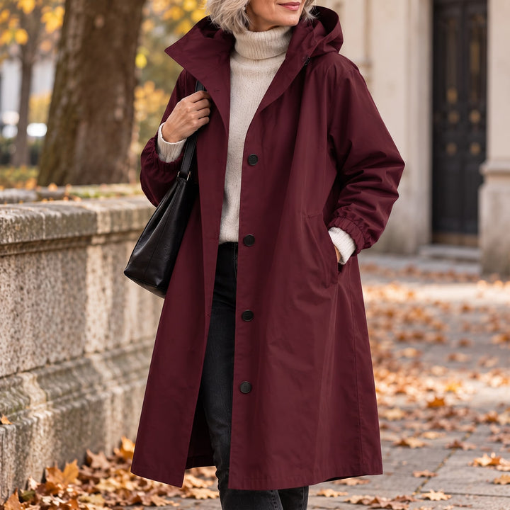 Theodora | Hooded Longline Trench Coat