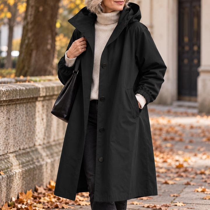 Theodora | Hooded Longline Trench Coat
