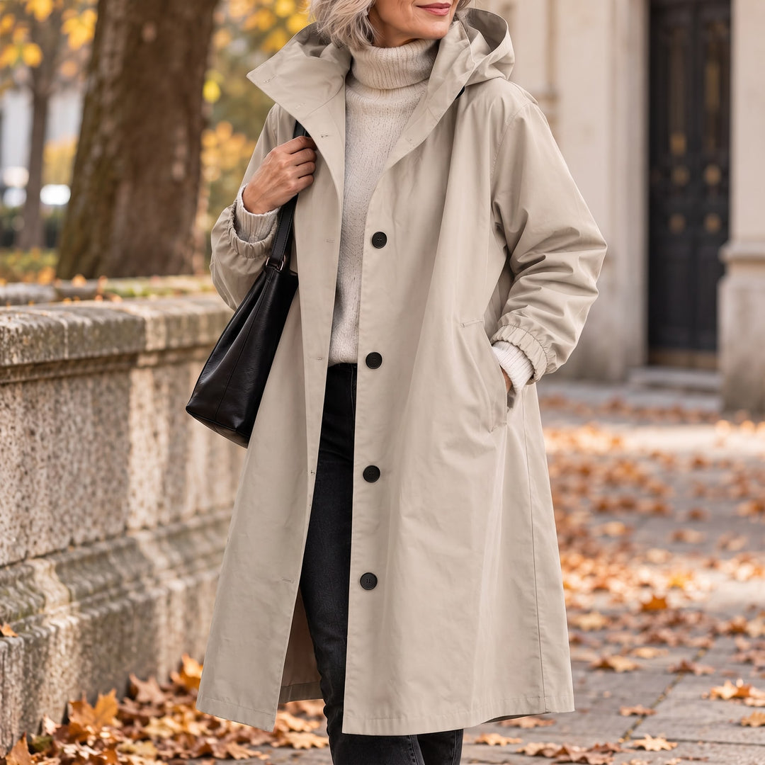 Theodora | Hooded Longline Trench Coat