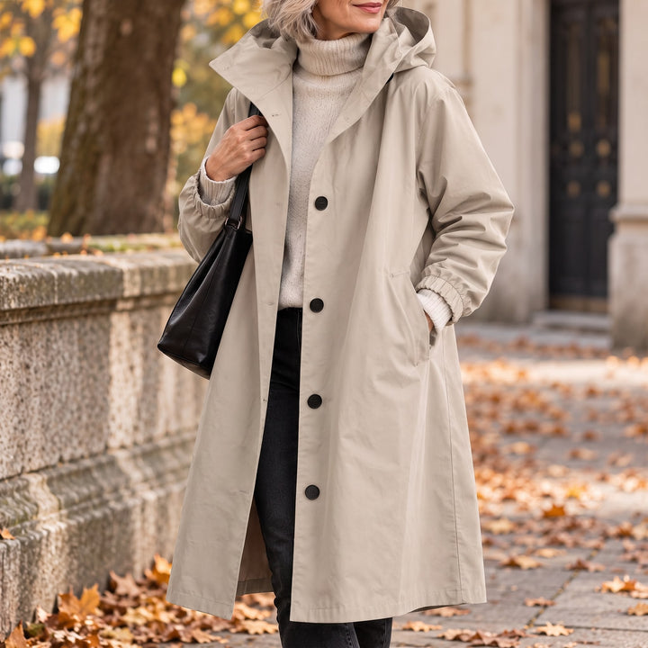 Theodora | Hooded Longline Trench Coat