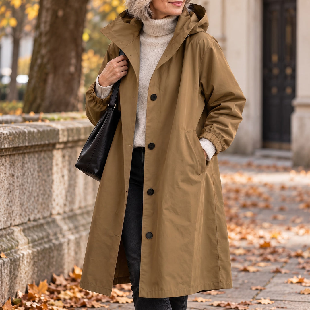 Theodora | Hooded Longline Trench Coat