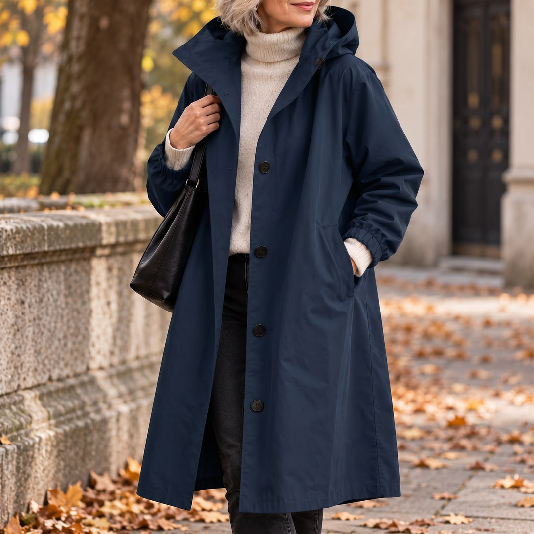 Theodora | Hooded Longline Trench Coat