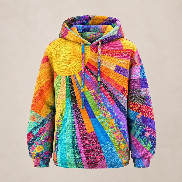 Dawnella™ | Bohemian Multicolor Patchwork Hoodie
