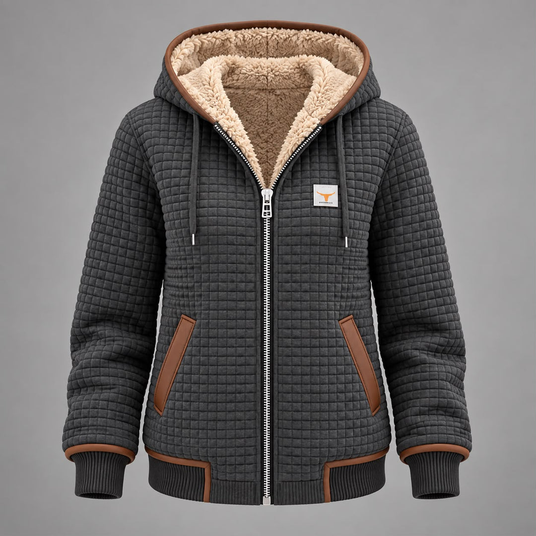 Silvana™ | Sherpa-Lined Quilted Zip-Up Hooded Jacket