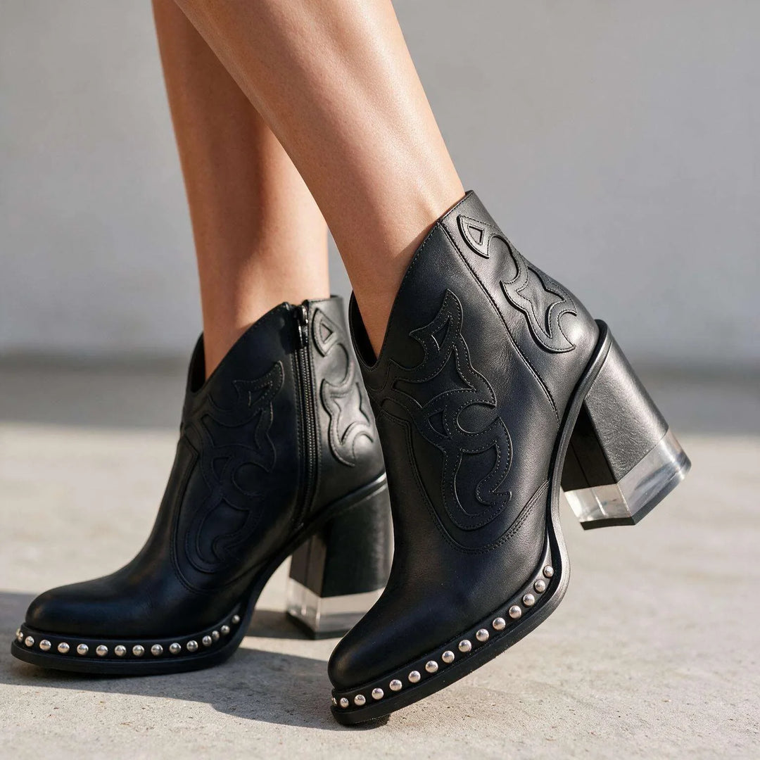 Cheyenne Studded Ankle Boots
