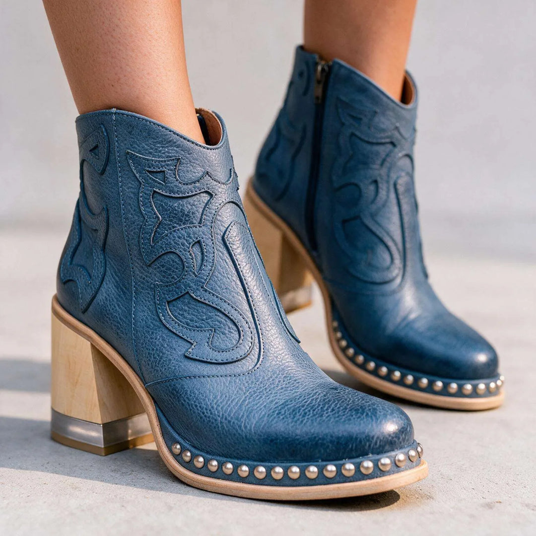 Cheyenne Studded Ankle Boots