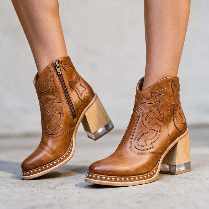 Cheyenne Studded Ankle Boots