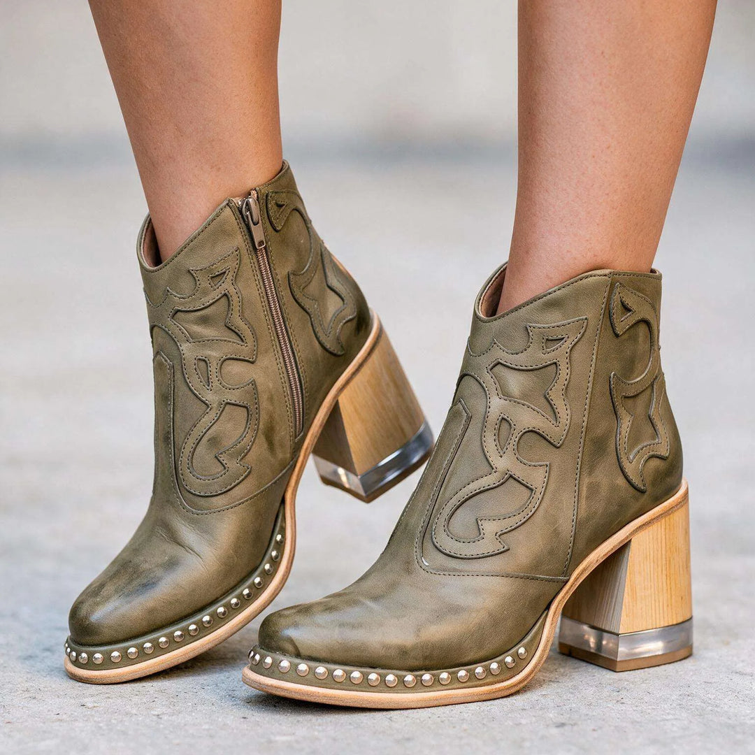 Cheyenne Studded Ankle Boots