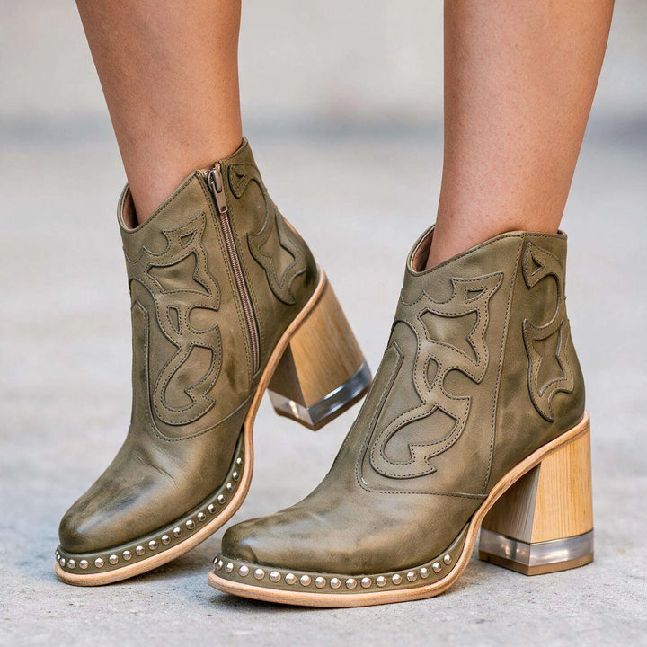 Cheyenne Studded Ankle Boots