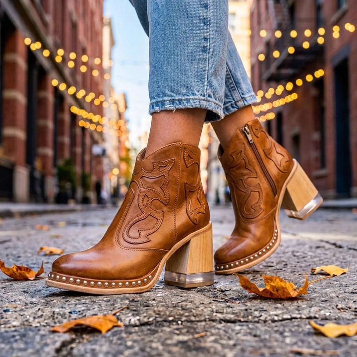 Cheyenne Studded Ankle Boots