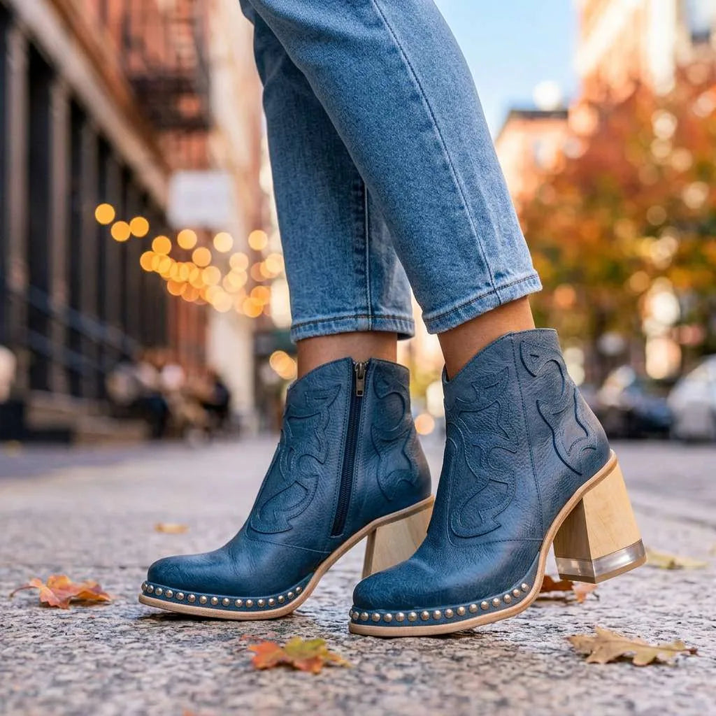 Cheyenne Studded Ankle Boots