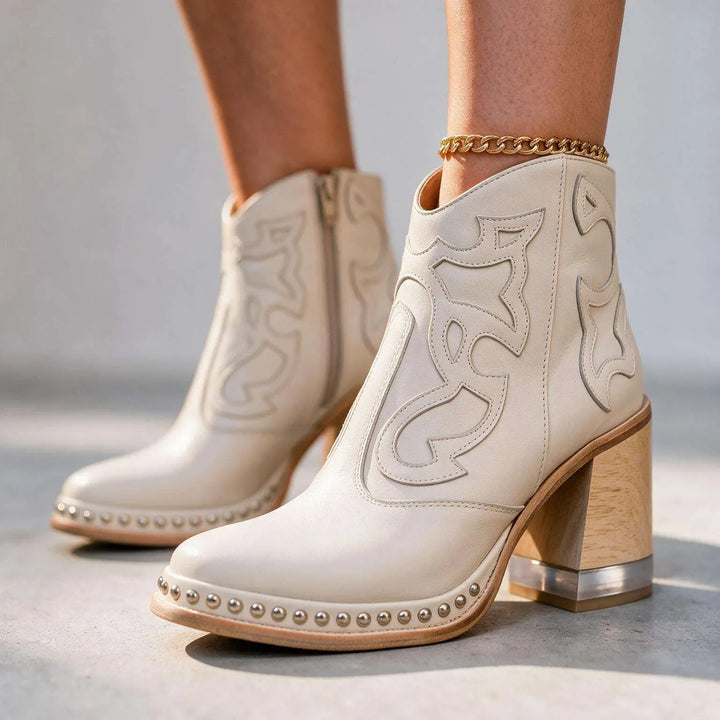Cheyenne Studded Ankle Boots