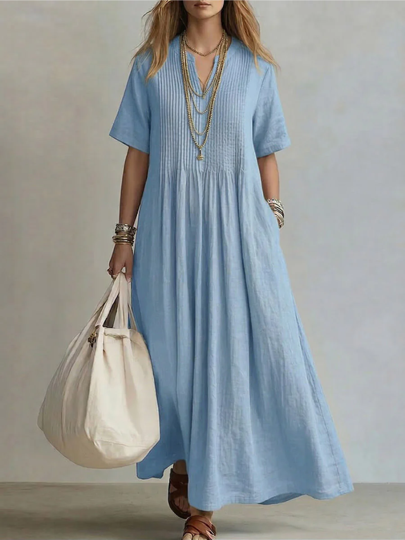 Rose - Flowing Pleated Summer Dress
