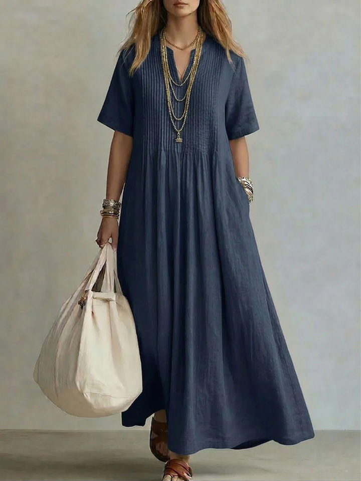 Rose - Flowing Pleated Summer Dress