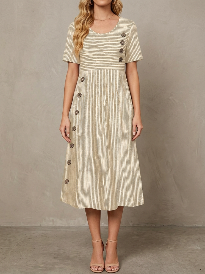Riviera | Striped Midi Dress