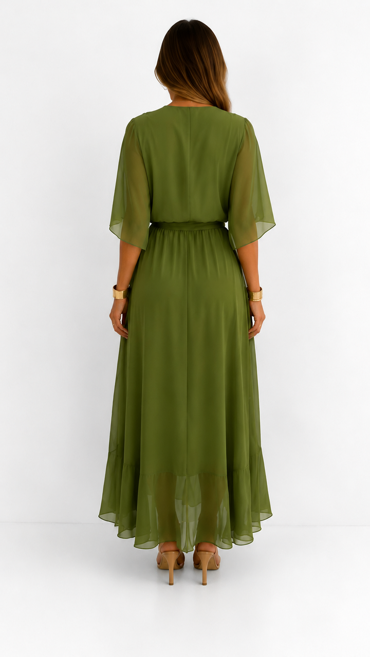 Isabelle™ | Elegant Chiffon Wrap Maxi Dress