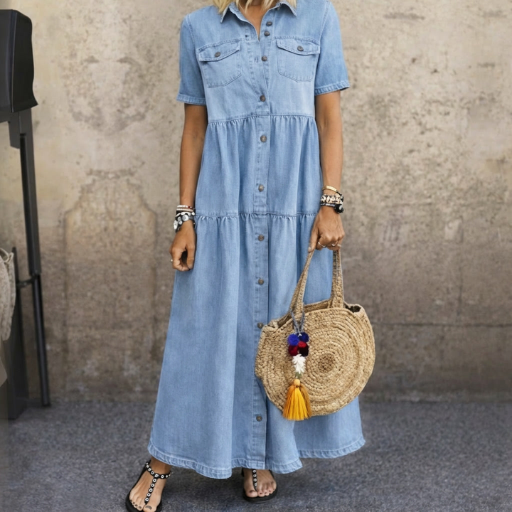 Elizabeth | Button Down Maxi Dress