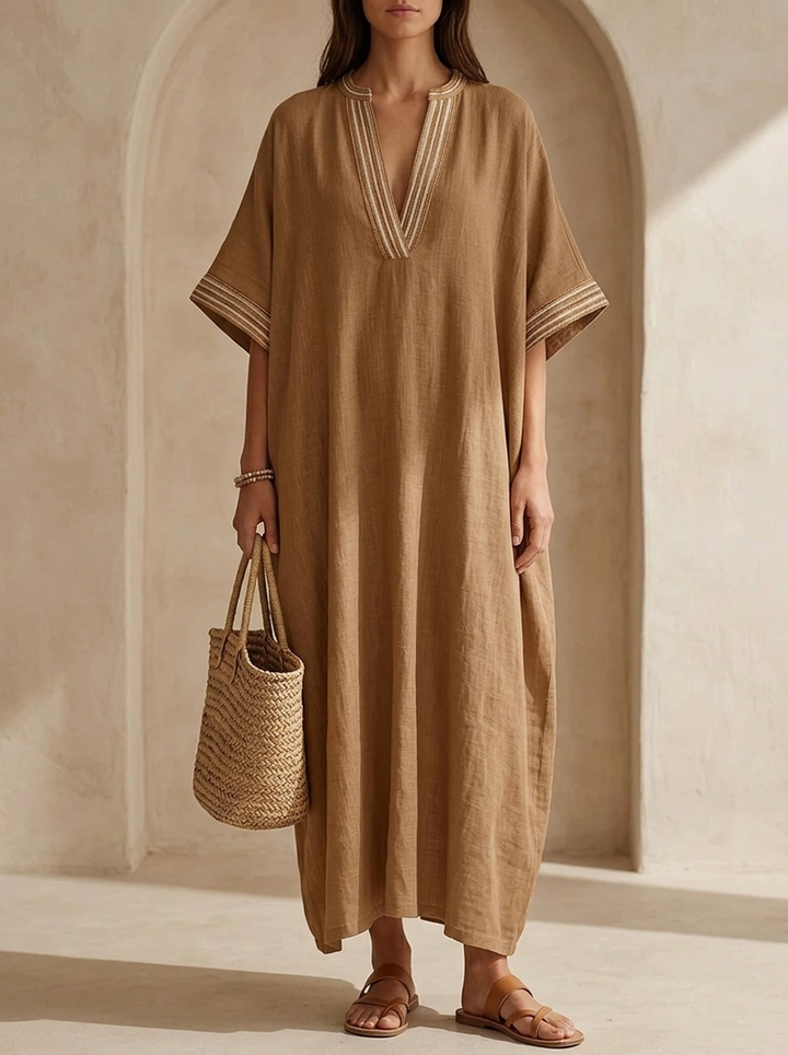 Winifred™ Braid Trim Kaftan Dress