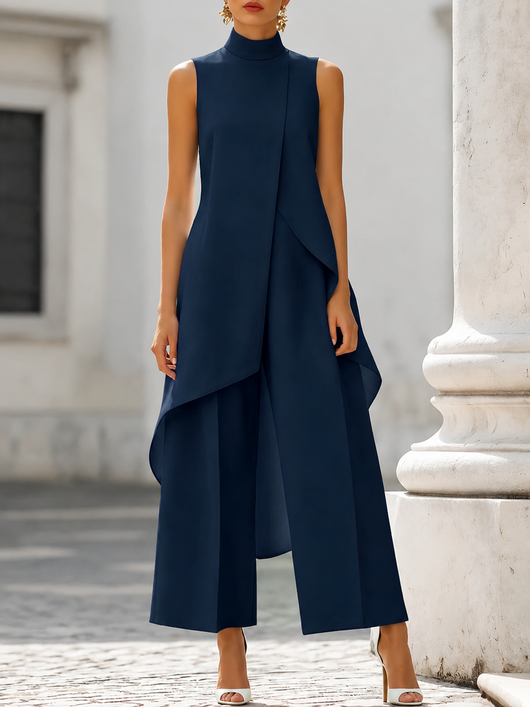 Serena - Sleeveless Wide Leg Jumpsuit